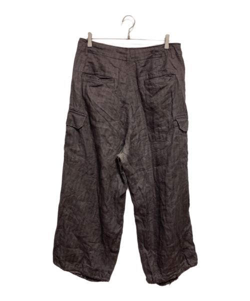 journal standard luxe（ジャーナルスタンダード ラックス）JOURNAL STANDARD LUXE (ジャーナルスタンダード ラックス) リネンヘリン カーゴパンツ ブラウン サイズ:FREEの古着・服飾アイテム