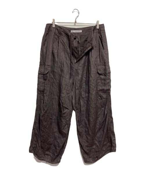 journal standard luxe（ジャーナルスタンダード ラックス）JOURNAL STANDARD LUXE (ジャーナルスタンダード ラックス) リネンヘリン カーゴパンツ ブラウン サイズ:FREEの古着・服飾アイテム