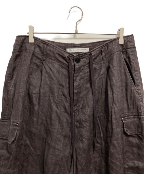 journal standard luxe（ジャーナルスタンダード ラックス）JOURNAL STANDARD LUXE (ジャーナルスタンダード ラックス) リネンヘリン カーゴパンツ ブラウン サイズ:FREEの古着・服飾アイテム