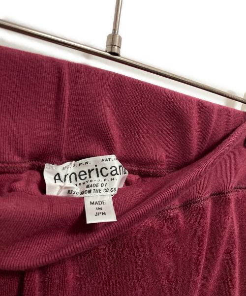 Americana（アメリカーナ）Americana (アメリカーナ) パイルイージーパンツ レッド サイズ:FREE 未使用品の古着・服飾アイテム