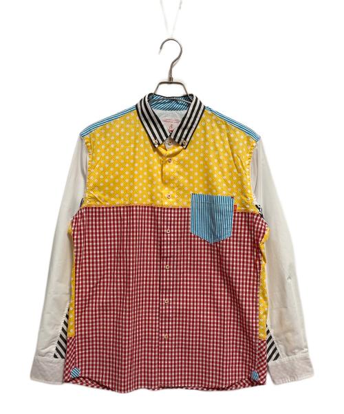 KAWATANI SHIRTS（カワタニシャツ）kawatani shirts (カワタニシャツ) ボタンダウンシャツ イエロー×レッド サイズ:Lの古着・服飾アイテム