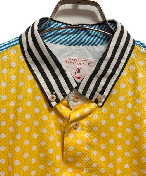 KAWATANI SHIRTS（カワタニシャツ）kawatani shirts (カワタニシャツ) ボタンダウンシャツ イエロー×レッド サイズ:Lの古着・服飾アイテム