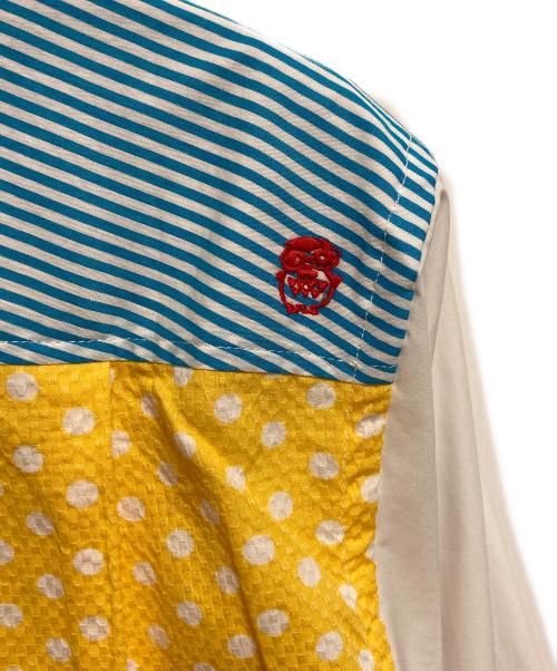 KAWATANI SHIRTS（カワタニシャツ）kawatani shirts (カワタニシャツ) ボタンダウンシャツ イエロー×レッド サイズ:Lの古着・服飾アイテム