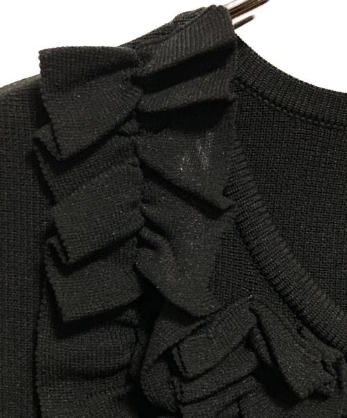 UNITED ARROWS（ユナイテッドアローズ）UNITED ARROWS (ユナイテッドアローズ) P フリル ノースリーブ ワンピース ブラック サイズ:-の古着・服飾アイテム