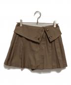 HER LIP TOハーリップトゥ）の古着「Pleated Mini Skort」｜ベージュ