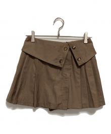 HER LIP TO（ハーリップトゥ）の古着「Pleated Mini Skort」｜ベージュ