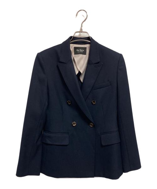 HER LIP TO（ハーリップトゥ）Her lip to (ハーリップトゥ) Double-breasted Twill Blazer ネイビー サイズ:Sの古着・服飾アイテム