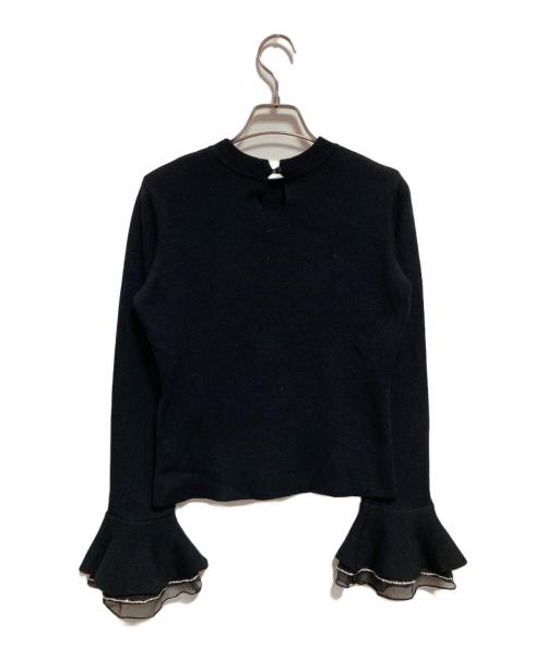 HER LIP TO（ハーリップトゥ）Her lip to (ハーリップトゥ) Eclat Flared Sleeve Knit ブラック サイズ:Sの古着・服飾アイテム