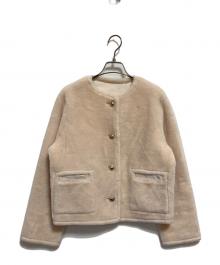 HER LIP TO（ハーリップトゥ）の古着「Lausanne Wool Short Coat」｜ベージュ