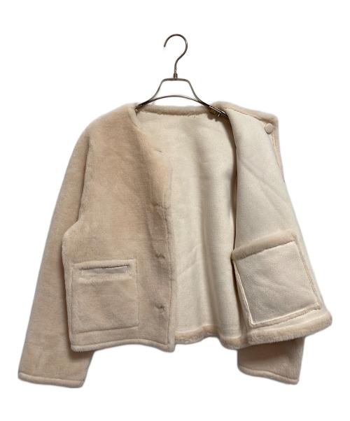 HER LIP TO（ハーリップトゥ）HER LIP TO (ハーリップトゥ) Lausanne Wool Short Coat ベージュ サイズ:Sの古着・服飾アイテム