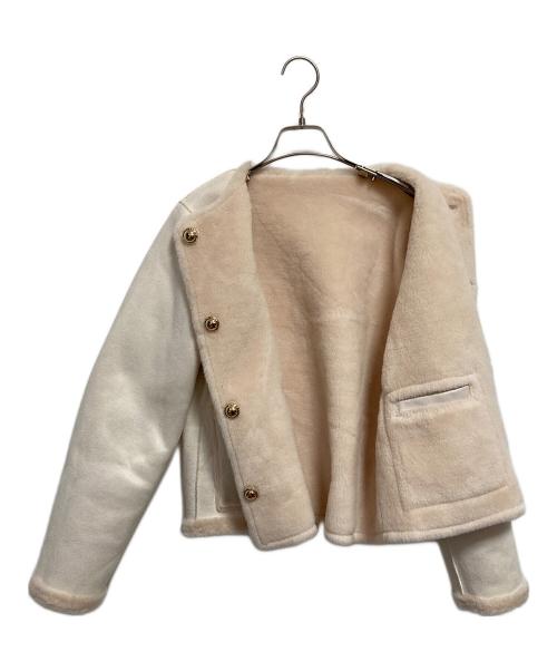 HER LIP TO（ハーリップトゥ）HER LIP TO (ハーリップトゥ) Lausanne Wool Short Coat ベージュ サイズ:Sの古着・服飾アイテム