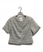 HER LIP TOハーリップトゥ）の古着「Louise Classic Tweed Jacket」｜グレー×ホワイト