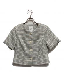 HER LIP TO（ハーリップトゥ）の古着「Louise Classic Tweed Jacket」｜グレー×ホワイト