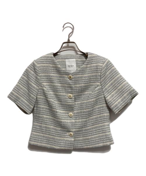 HER LIP TO（ハーリップトゥ）Her lip to (ハーリップトゥ) Louise Classic Tweed Jacket グレー×ホワイト サイズ:Sの古着・服飾アイテム