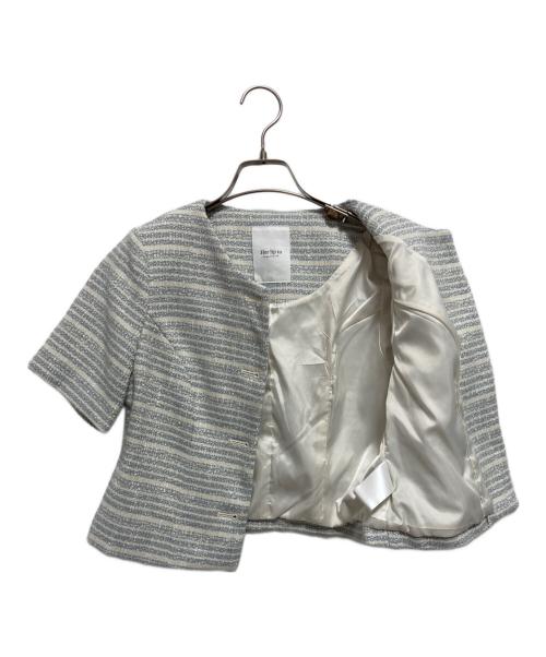 HER LIP TO（ハーリップトゥ）Her lip to (ハーリップトゥ) Louise Classic Tweed Jacket グレー×ホワイト サイズ:Sの古着・服飾アイテム