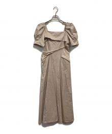 HER LIP TO（ハーリップトゥ）の古着「Troncais Puff Sleeve Dress」｜ベージュ