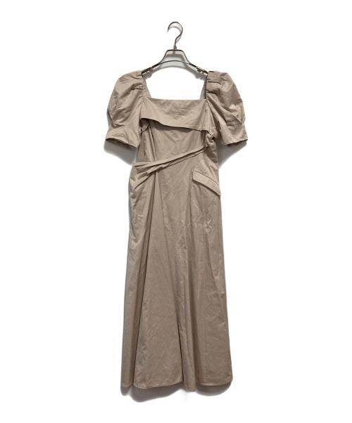 HER LIP TO（ハーリップトゥ）Her lip to (ハーリップトゥ) Troncais Puff Sleeve Dress ベージュ サイズ:Sの古着・服飾アイテム