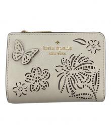 Kate Spade（ケイトスペード）の古着「マディソン フェスティバル フローラル パーフ スモール L-ジップ ウォレット」｜アイボリー
