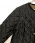 中古・古着 Traditional Weatherwear (トラディショナルウェザーウェア) ARKLEY LONG キルティングノーカラーコート ブラック×オリーブ サイズ:36：10000円