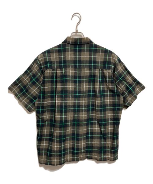 UNDERCOVER（アンダーカバー）UNDERCOVER (アンダーカバー) 半袖チェックシャツ ベージュ×グリーン サイズ:Mの古着・服飾アイテム
