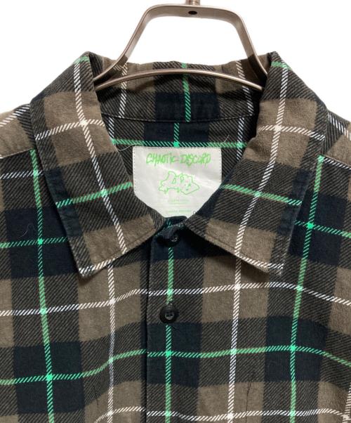 UNDERCOVER（アンダーカバー）UNDERCOVER (アンダーカバー) 半袖チェックシャツ ベージュ×グリーン サイズ:Mの古着・服飾アイテム