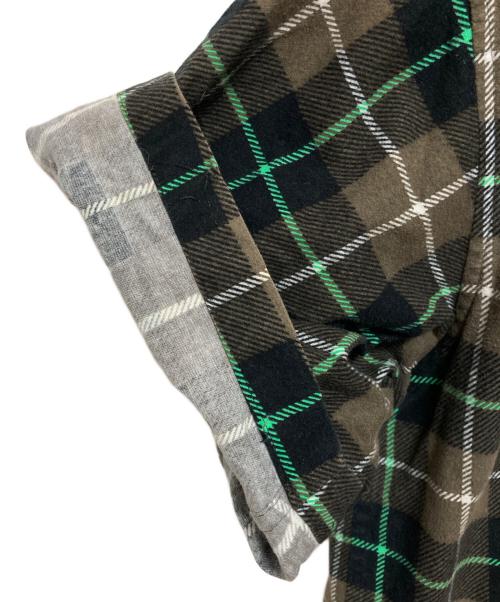 UNDERCOVER（アンダーカバー）UNDERCOVER (アンダーカバー) 半袖チェックシャツ ベージュ×グリーン サイズ:Mの古着・服飾アイテム