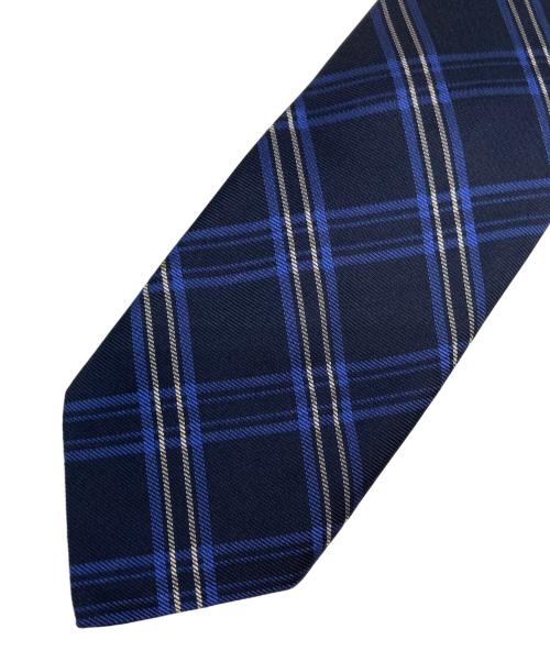 POLO RALPH LAUREN（ポロ・ラルフローレン）POLO RALPH LAUREN (ポロ・ラルフローレン) シルクネクタイ ネイビー×ブルー サイズ:表記無しの古着・服飾アイテム