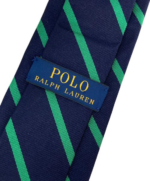 POLO RALPH LAUREN（ポロ・ラルフローレン）POLO RALPH LAUREN (ポロ・ラルフローレン) シルクネクタイ ネイビー×グリーン サイズ:表記無しの古着・服飾アイテム