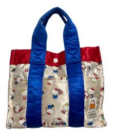 HEAD PORTER×HELLO KITTY（ヘッドポーター×ハローキティ）の古着「トートバッグ」｜ベージュ×ブルー