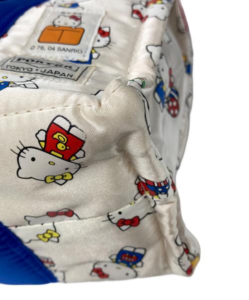 HEAD PORTER（ヘッドポーター）HEAD PORTER (ヘッドポーター) HELLO KITTY (ハローキティ) トートバッグ ベージュ×ブルーの古着・服飾アイテム