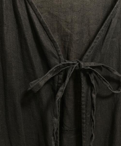 BEAMS COUTURE（ビームス クチュール）BEAMS COUTURE (ビームス クチュール) DEAN&DELUCA (ディーンアンドデルーカ) コラボ割烹着 2way羽織りワンピース ブラック サイズ:不明の古着・服飾アイテム