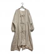 BEAMS COUTURE×DEAN&DELUCAビームス クチュール×ディーンアンドデルーカ）の古着「割烹着 2way羽織りワンピース」｜ベージュ