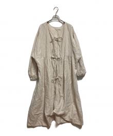 BEAMS COUTURE×DEAN&DELUCA（ビームス クチュール×ディーンアンドデルーカ）の古着「割烹着 2way羽織りワンピース」｜ベージュ