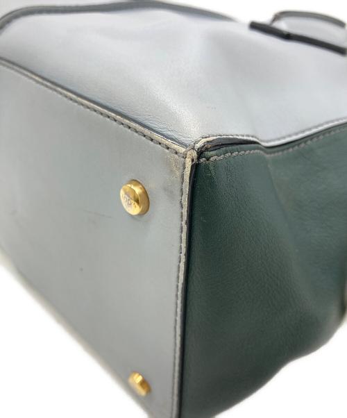 TOD'S（トッズ）TOD'S (トッズ) Dキューブ2WAYバッグ ブルー×グリーンの古着・服飾アイテム