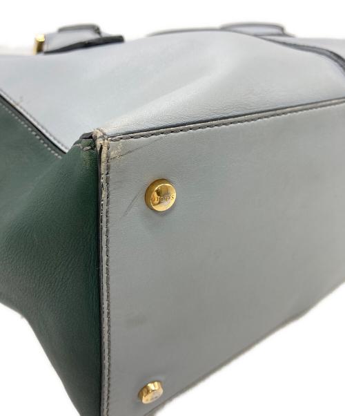 TOD'S（トッズ）TOD'S (トッズ) Dキューブ2WAYバッグ ブルー×グリーンの古着・服飾アイテム