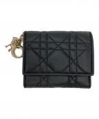 ）の古着「LADY DIOR ロータス コンパクトウォレット」｜ブラック