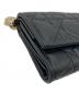 中古・古着 Christian Dior (クリスチャン ディオール) LADY DIOR ロータス コンパクトウォレット ブラック：40000円
