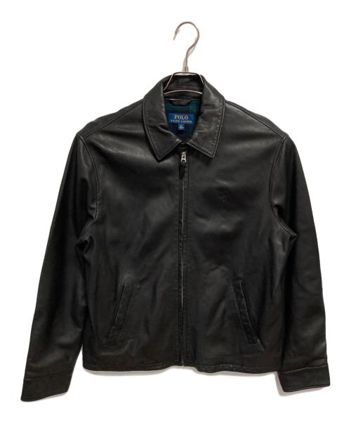 POLO RALPH LAUREN（ポロ・ラルフローレン）POLO RALPH LAUREN (ポロ・ラルフローレン) ラムスキンレザージャケット ブラック サイズ:Mの古着・服飾アイテム