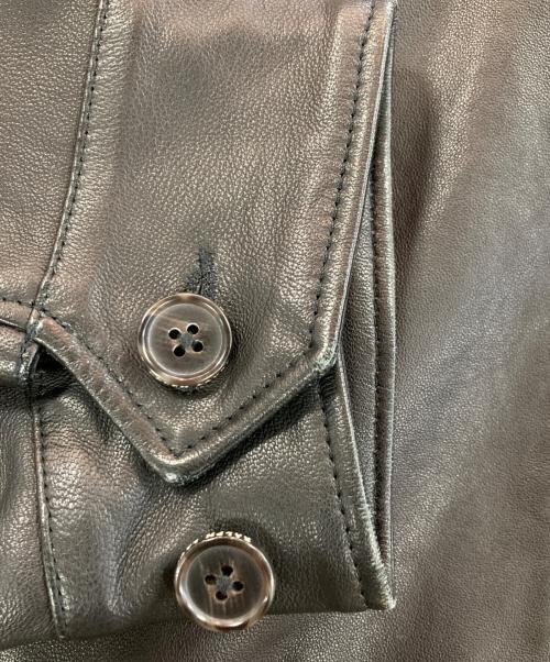 POLO RALPH LAUREN（ポロ・ラルフローレン）POLO RALPH LAUREN (ポロ・ラルフローレン) ラムスキンレザージャケット ブラック サイズ:Mの古着・服飾アイテム