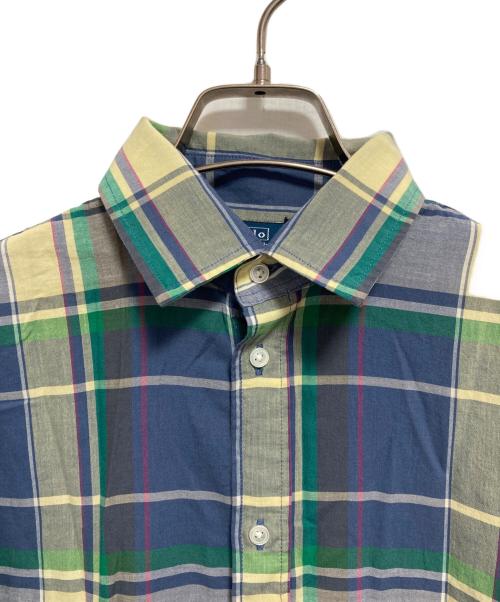 POLO RALPH LAUREN（ポロ・ラルフローレン）POLO RALPH LAUREN (ポロ・ラルフローレン) チェックシャツワンピース ネイビー×イエロー サイズ:2の古着・服飾アイテム