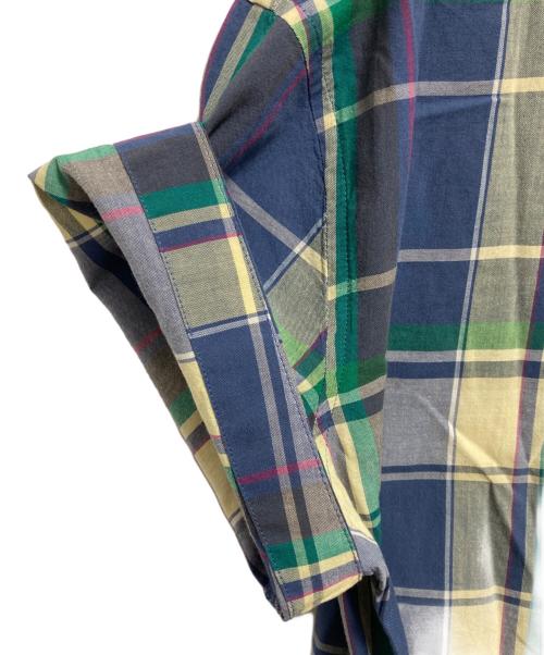 POLO RALPH LAUREN（ポロ・ラルフローレン）POLO RALPH LAUREN (ポロ・ラルフローレン) チェックシャツワンピース ネイビー×イエロー サイズ:2の古着・服飾アイテム