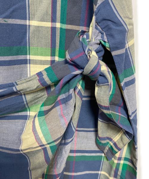 POLO RALPH LAUREN（ポロ・ラルフローレン）POLO RALPH LAUREN (ポロ・ラルフローレン) チェックシャツワンピース ネイビー×イエロー サイズ:2の古着・服飾アイテム