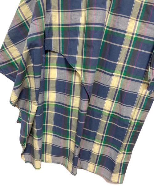 POLO RALPH LAUREN（ポロ・ラルフローレン）POLO RALPH LAUREN (ポロ・ラルフローレン) チェックシャツワンピース ネイビー×イエロー サイズ:2の古着・服飾アイテム