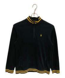 POLO RALPH LAUREN（ポロ・ラルフローレン）の古着「ハーフジップスウェット」｜ブラック
