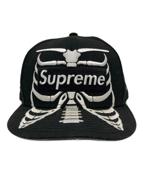 New Era（ニューエラ）New Era (ニューエラ) Supreme (シュプリーム) Bones Box Logo キャップ ブラックの古着・服飾アイテム