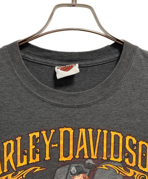 HARLEY-DAVIDSON（ハーレーダビッドソン）HARLEY-DAVIDSON (ハーレーダビッドソン) プリントTシャツ グレー サイズ:Lの古着・服飾アイテム