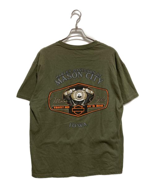 HARLEY-DAVIDSON（ハーレーダビッドソン）HARLEY-DAVIDSON (ハーレーダビッドソン) プリントTシャツ グリーン サイズ:XLの古着・服飾アイテム