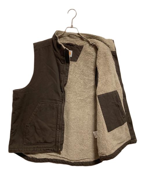 CarHartt（カーハート）CarHartt (カーハート) ダック地ベスト ブラウン サイズ:Lの古着・服飾アイテム