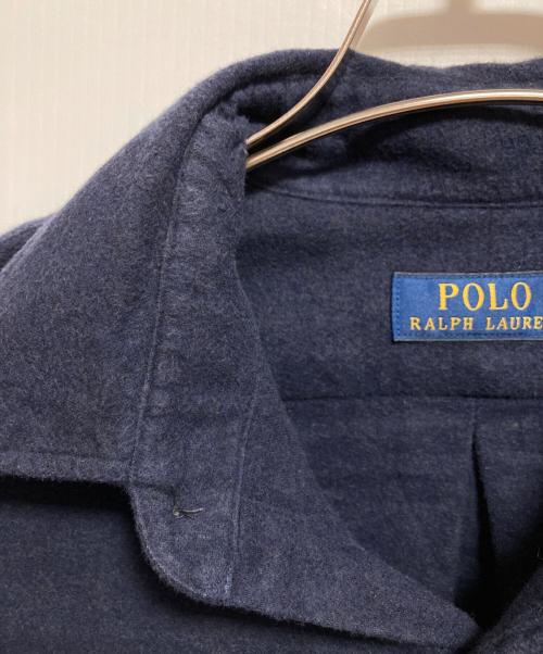 POLO RALPH LAUREN（ポロ・ラルフローレン）POLO RALPH LAUREN (ポロ・ラルフローレン) エルボーパッチ付シャツ ネイビー サイズ:Sの古着・服飾アイテム