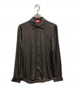 DIESELディーゼル）の古着「ロゴシャツ」｜グレー